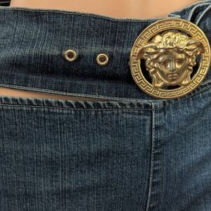 Vintage Versace Jeans Couture with Gold Medusa Buckle